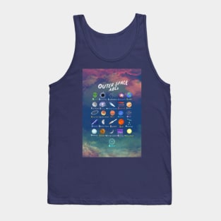 Outer space ABCs Tank Top